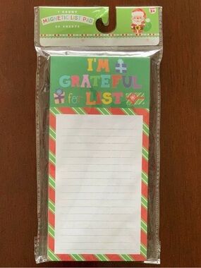 "I'm Grateful for List" Magnetic Gratitude List Pad ~ 80 Sheets
